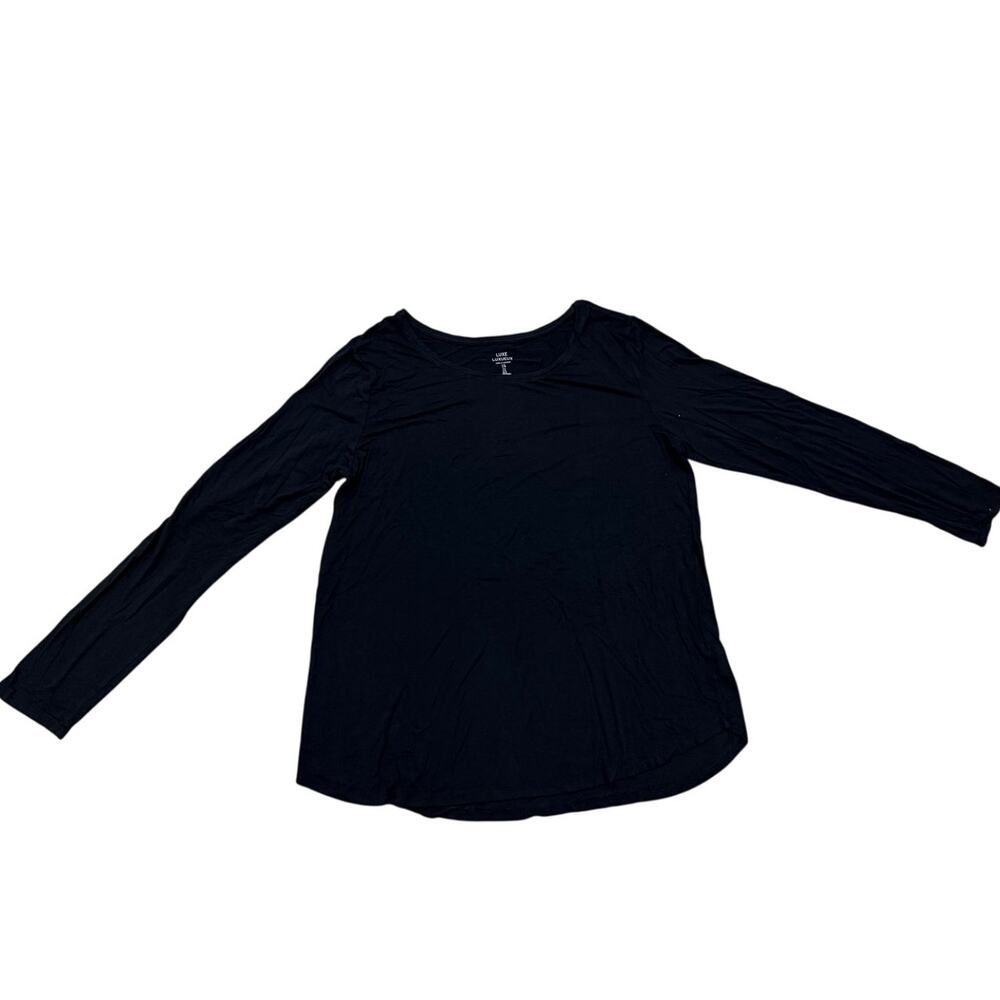 Gap Luxe Women's Size Large Charcoal Dark Grey Long Sleeve Shirt Top
